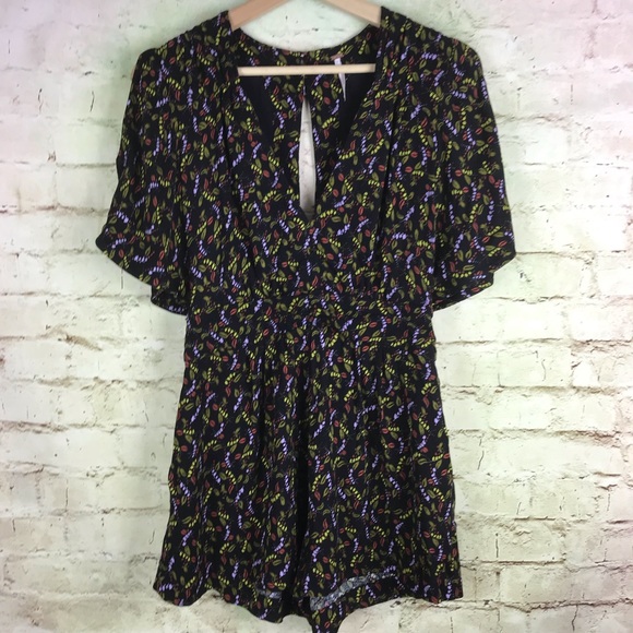 Free People Pants - NEW Free People Romper Size 2 Women Black Comb